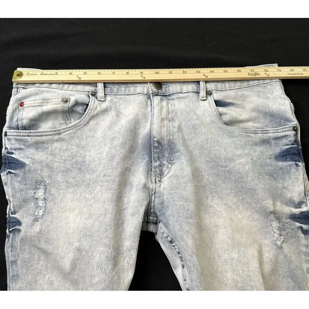 Spark Premium Denim Mens Jeans 38x32 Studio Collection‎ Ice Blue ~ FAST Shipping